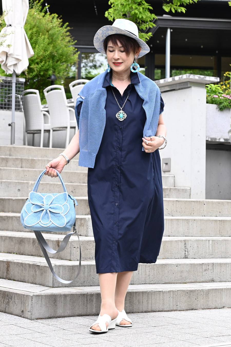 鮮麗な色彩を纏う!タイプライター・リブスリーブプルオーバーワンピ