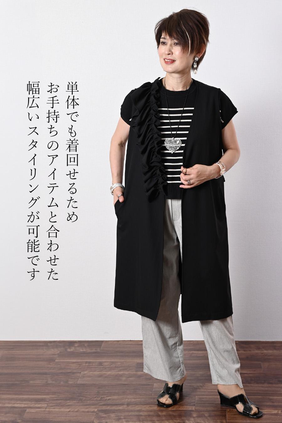 洗練レイヤード！ニットベスト×ティアードプリーツワンピース セットアンサンブル