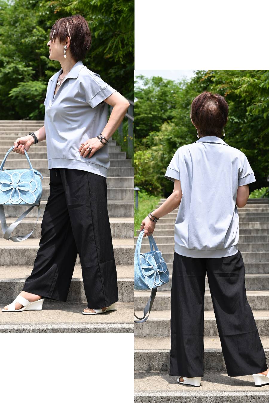 【最大1,558円分ポイントGET！】ニュアンスルーズ イージーワイドパンツ