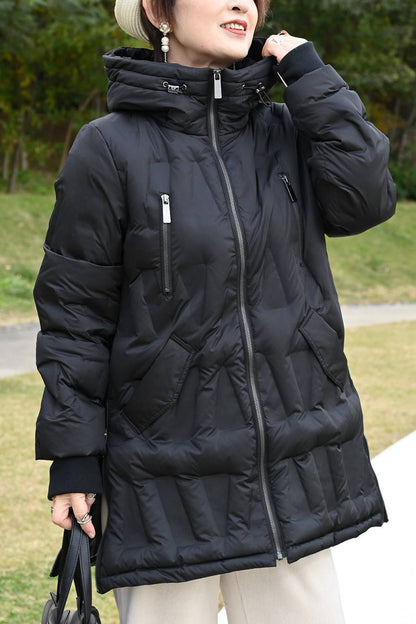 【Special Offer 40%OFF】幾何学柄シームレスダウンコート