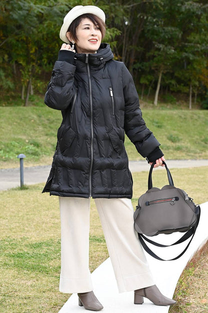 【Special Offer 40%OFF】幾何学柄シームレスダウンコート