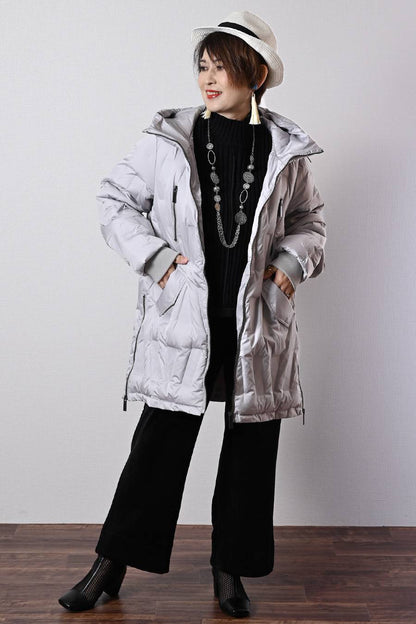 【Special Offer 40%OFF】幾何学柄シームレスダウンコート