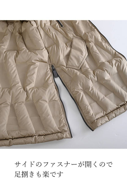 【Special Offer 40%OFF】幾何学柄シームレスダウンコート