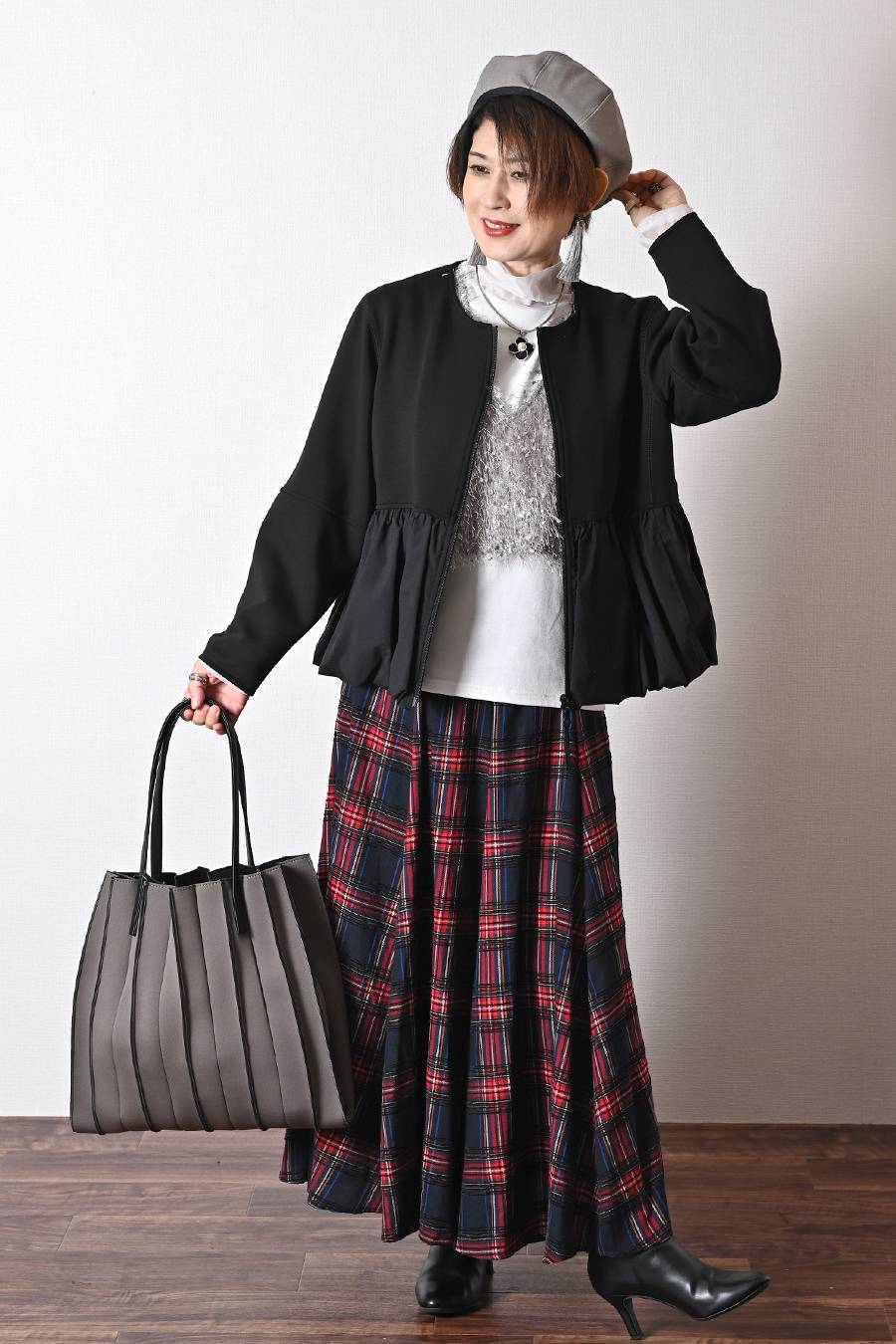 柔らか素材ネオプレンプリーツ　親子トート