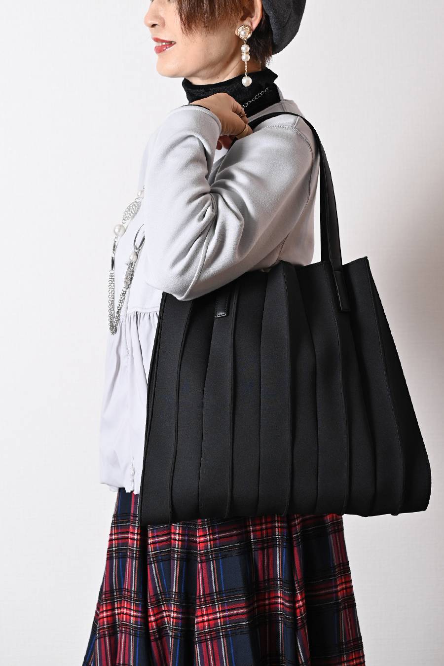 柔らか素材ネオプレンプリーツ　親子トート