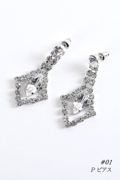 スワロフスキーピアス/イヤリング ＃01