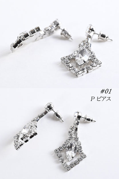 スワロフスキーピアス/イヤリング ＃01