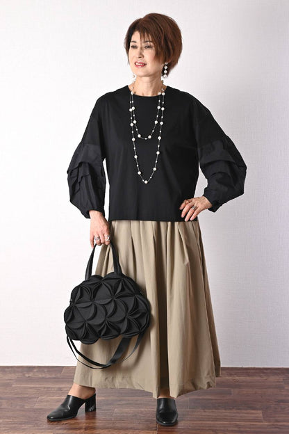 軽やかシルケットタックスリーブプルオーバー