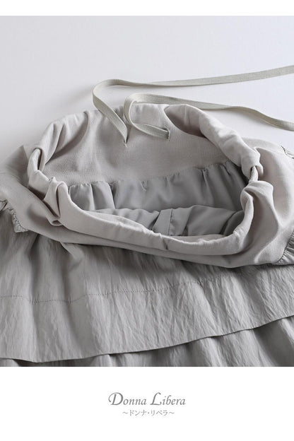 立体感溢れる大人のティアード！ワッシャーティアード ロングスカート