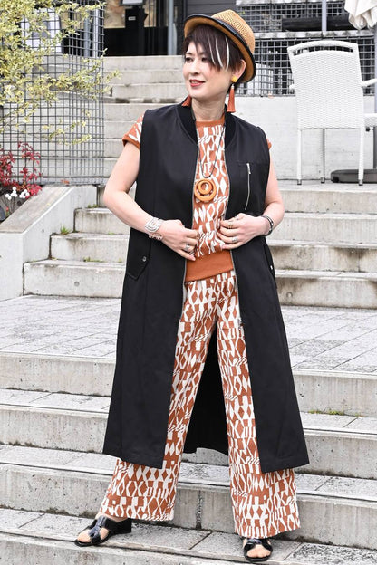 羽織るだけで垢抜け！バックギャザー・ミリタリーロングフライトジャケット