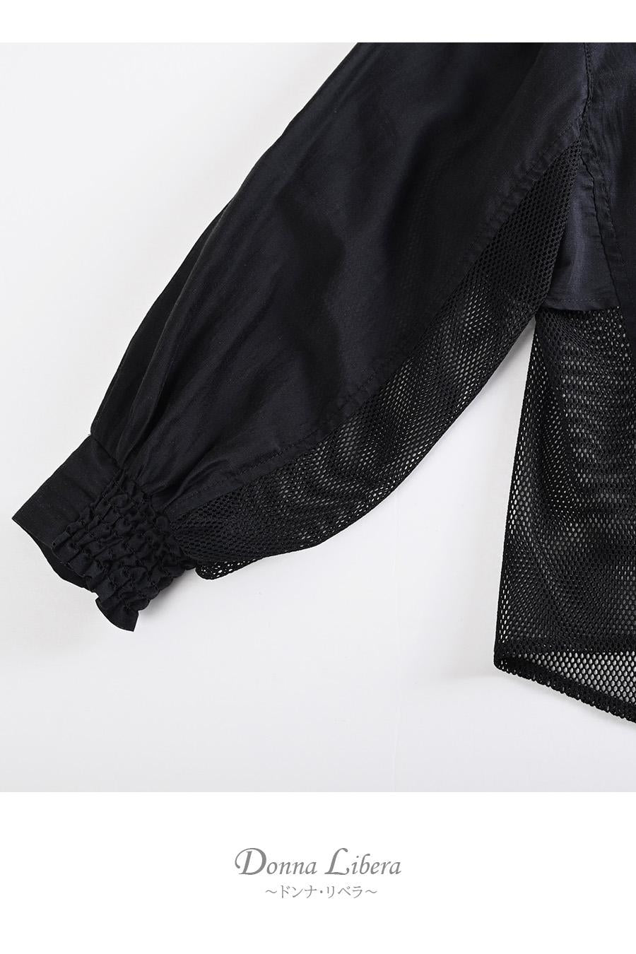 メッシュでモードな抜け感をプラス！シアー×メッシュ 薄軽コンビブラウス