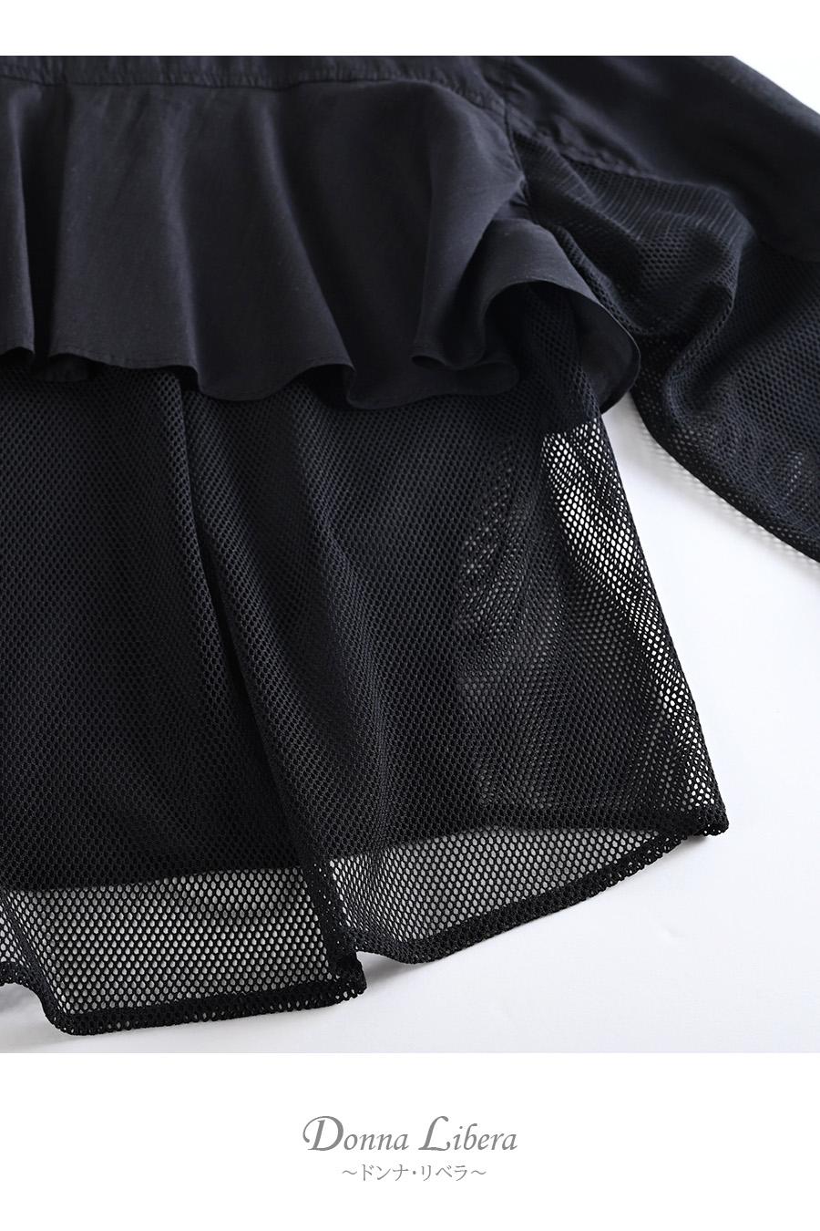 メッシュでモードな抜け感をプラス！シアー×メッシュ 薄軽コンビブラウス