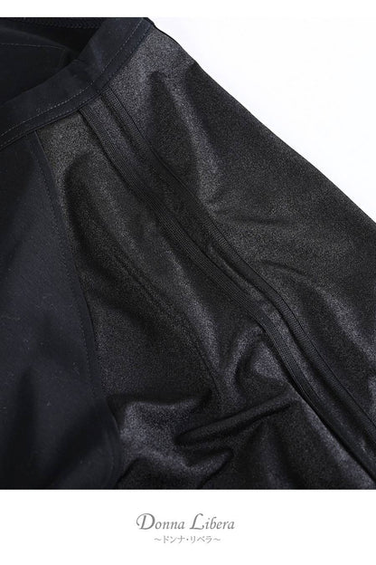 汗染み対策にも！シアー切替 ロゴプリント・ドルマンプルオーバー