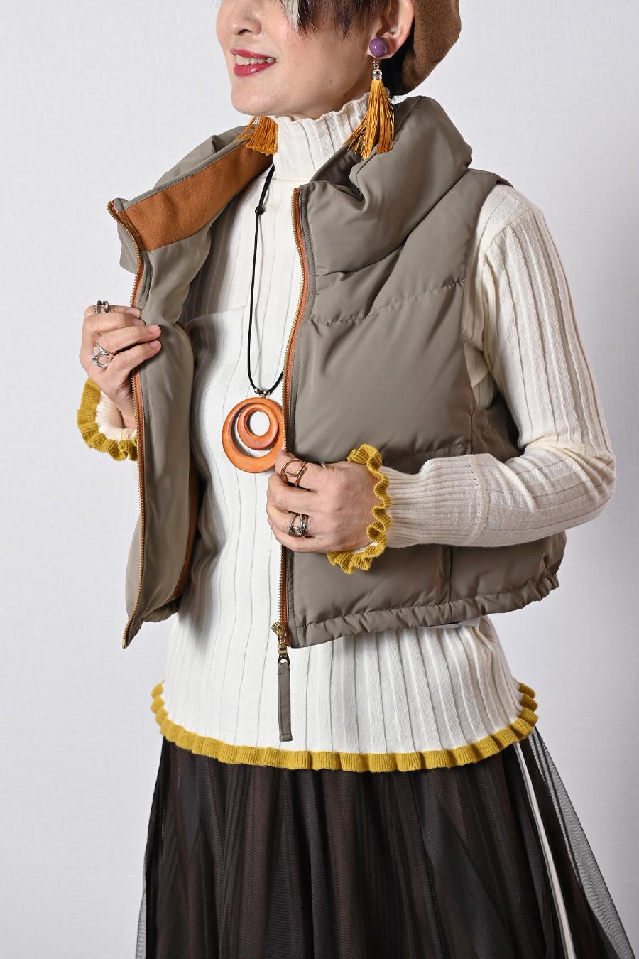 カラフルウッドリング 軽量ネックレス