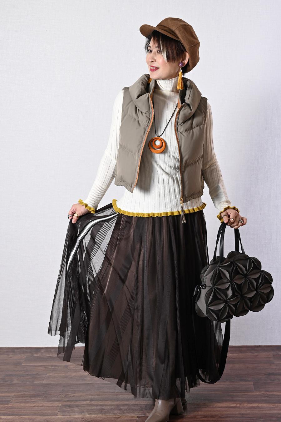 カラフルウッドリング 軽量ネックレス