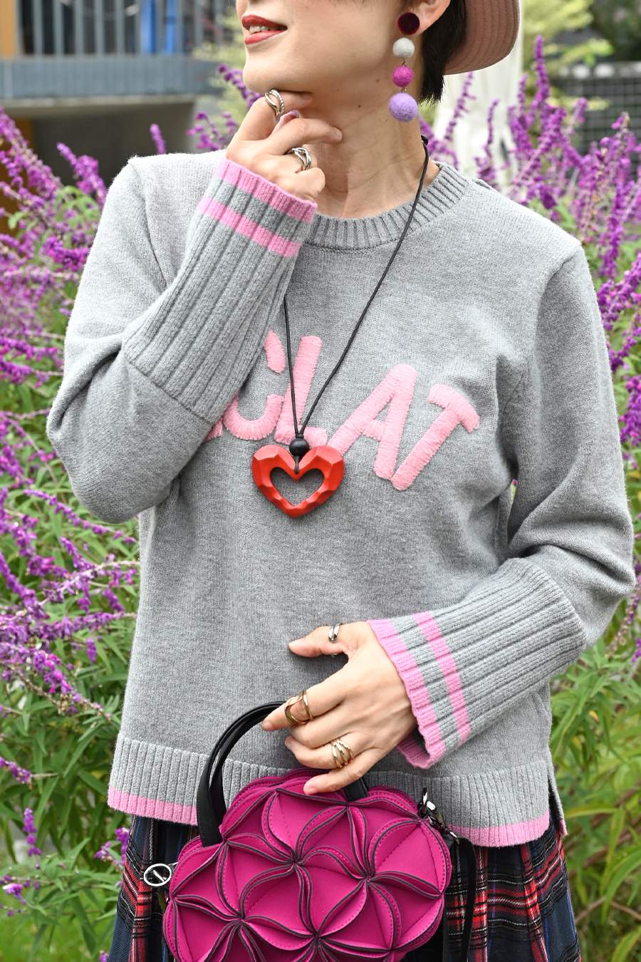 【Special Offer 40%OFF】ワイドリブアクセントロゴニット