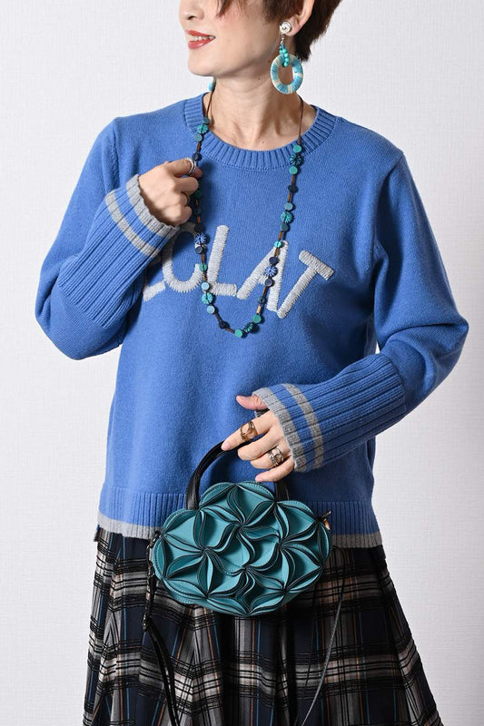 【Special Offer 40%OFF】ワイドリブアクセントロゴニット