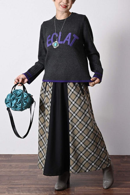 【Special Offer 40%OFF】ワイドリブアクセントロゴニット