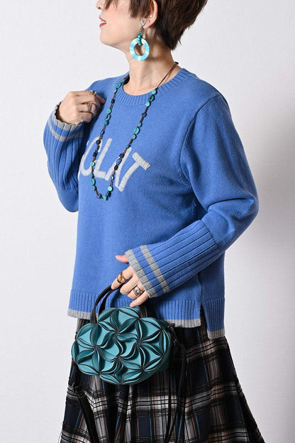 【Special Offer 40%OFF】ワイドリブアクセントロゴニット