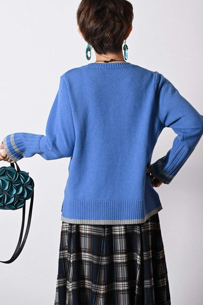 【Special Offer 40%OFF】ワイドリブアクセントロゴニット