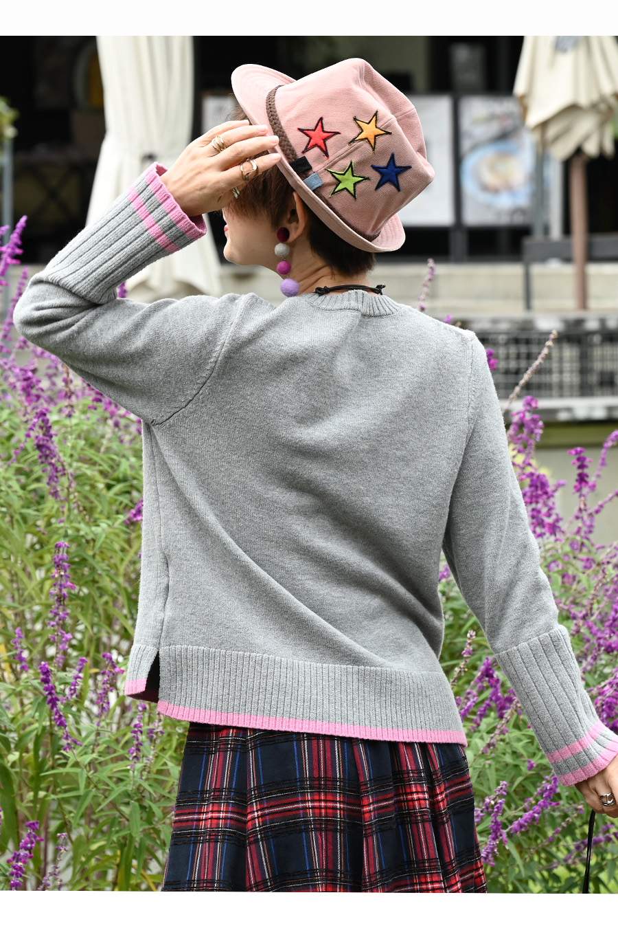 【Special Offer 40%OFF】ワイドリブアクセントロゴニット