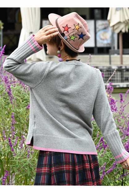 【Special Offer 40%OFF】ワイドリブアクセントロゴニット