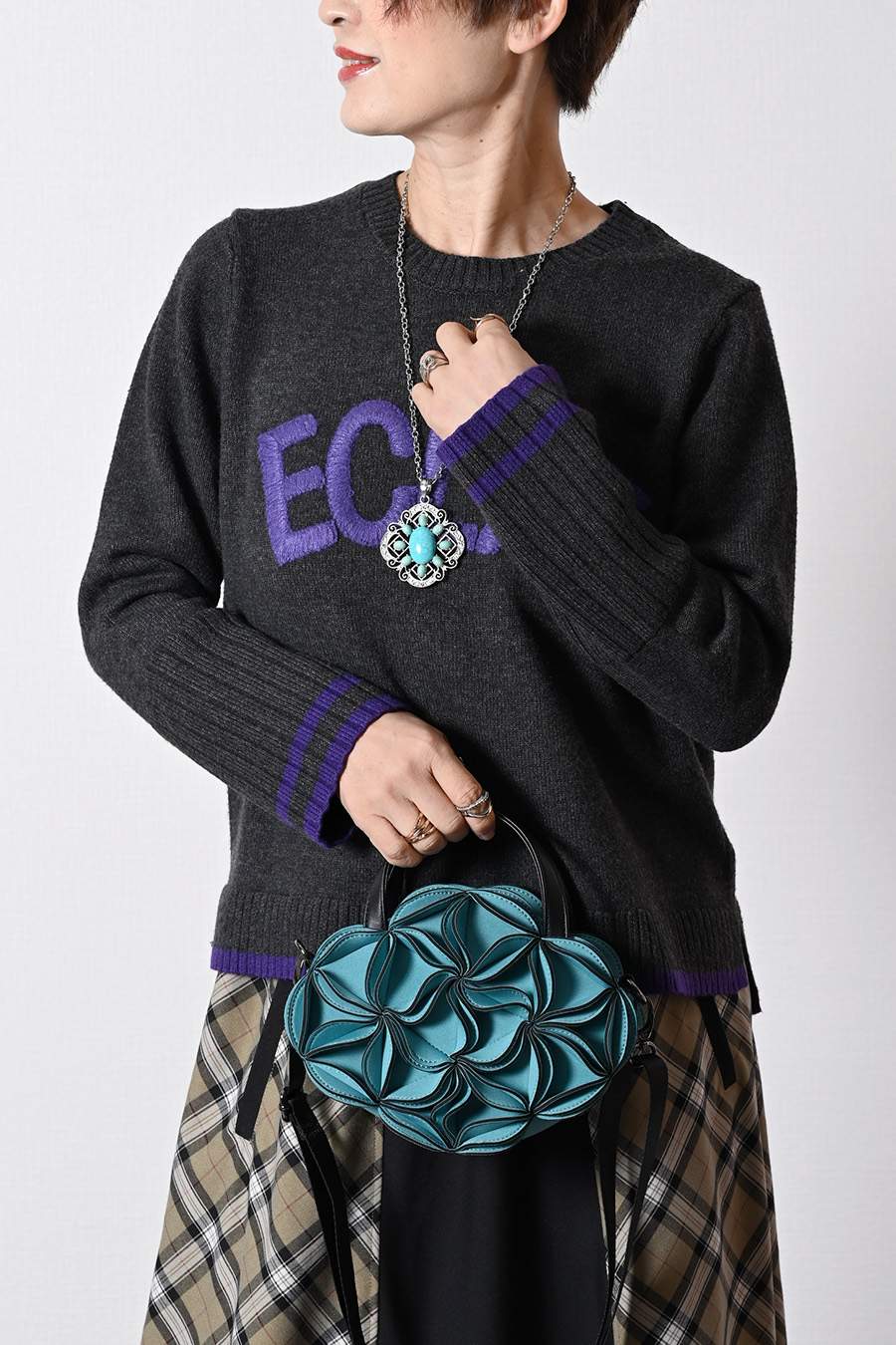 【Special Offer 40%OFF】ワイドリブアクセントロゴニット