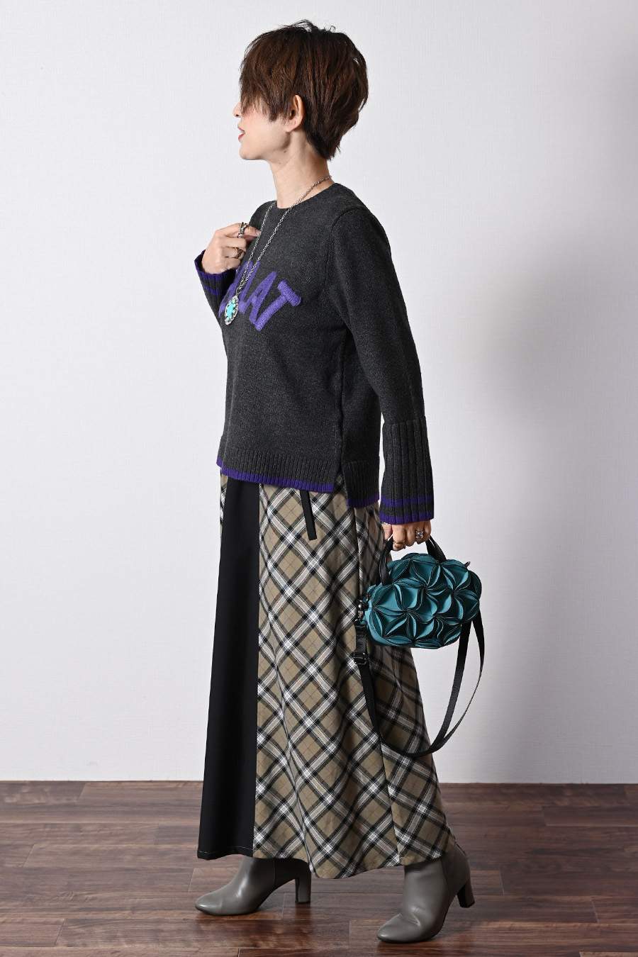 【Special Offer 40%OFF】ワイドリブアクセントロゴニット