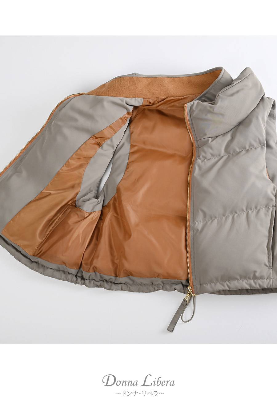 PLAGE ショート丈　ダウンベスト　ベージュ ZANTER JAPAN ダウンベスト DOWN VEST ベージュ | C.COUNTLY ONLINE