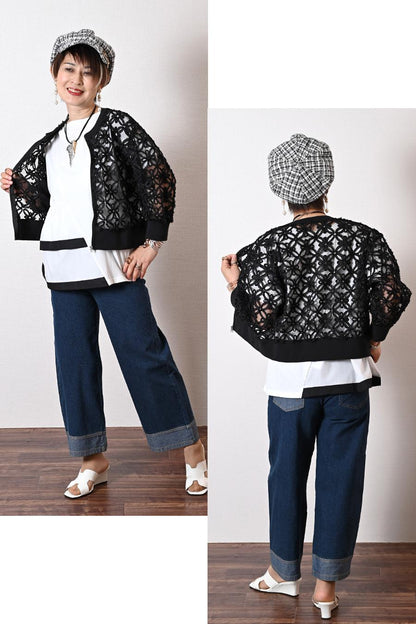 【50%OFF】タイムセール！美しい立体的なフォルム！異素材コンビネーションアシンメトリープルオーバー