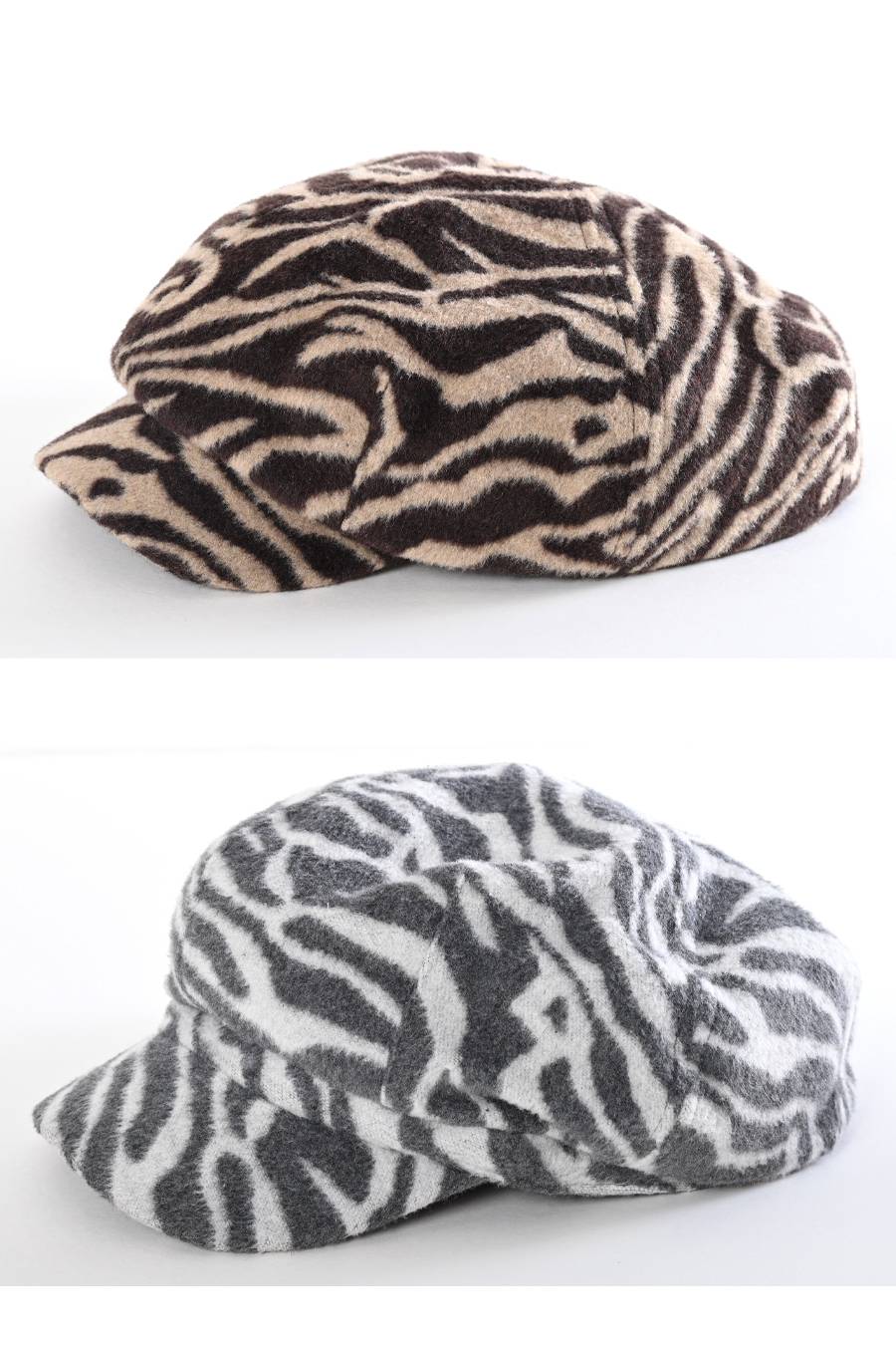 ゼブラ柄　エコファーキャスケット