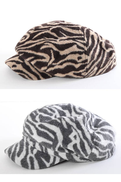 ゼブラ柄　エコファーキャスケット