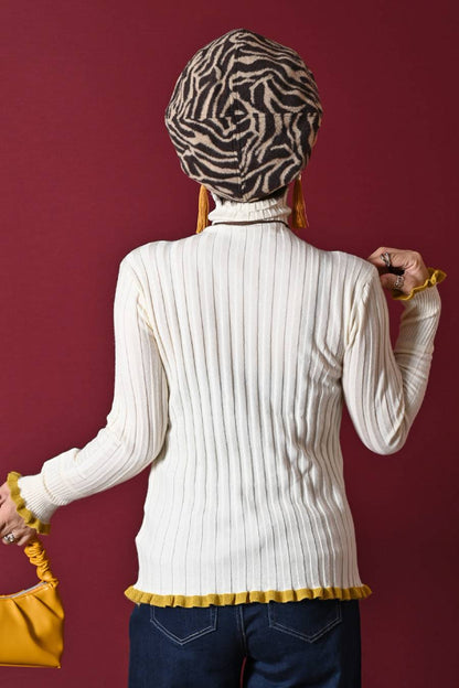 ゼブラ柄　エコファーキャスケット