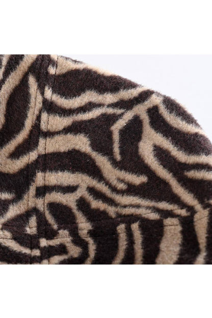 ゼブラ柄　エコファーキャスケット