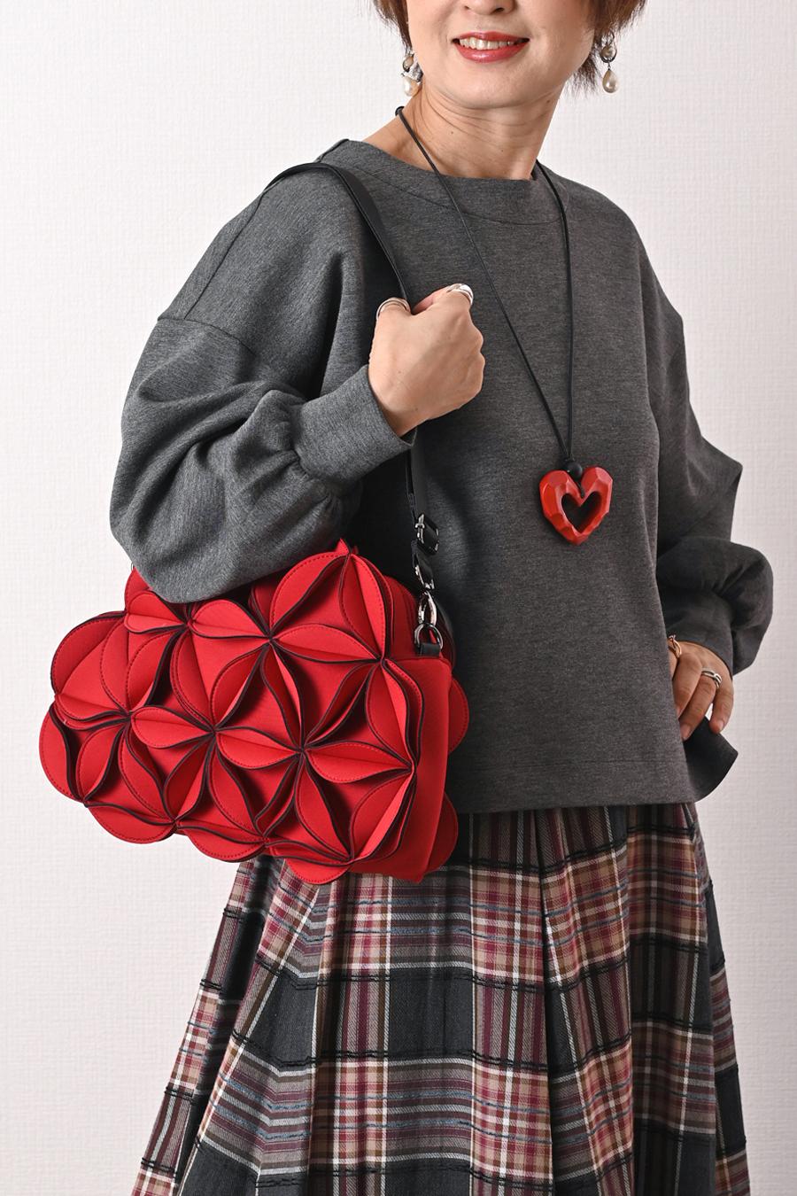 ネオプレン 3Dフラワー 2WAY ミニ ボストンバッグ※クーポン対象