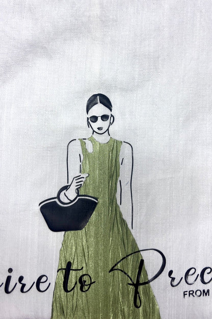 【13,000円以上購入で定価7,900円相当プレゼント！】グラフィック×プリーツ 異素材切り替え ドルマンカットソー（＊商品の詳細はInstagramのライブアーカイブをご覧ください）