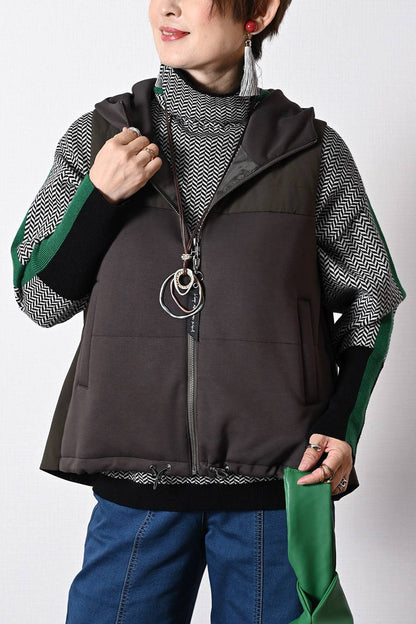 美タックフレア！カノコポンチ 切り替え中綿ベスト