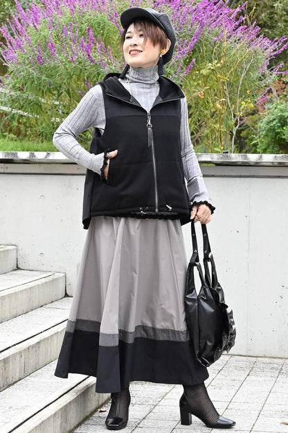 美タックフレア！カノコポンチ 切り替え中綿ベスト