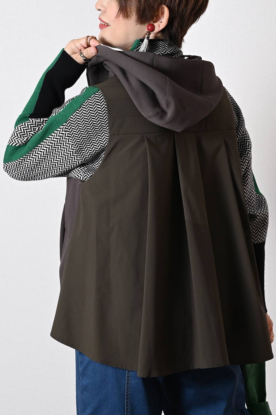 美タックフレア！カノコポンチ 切り替え中綿ベスト