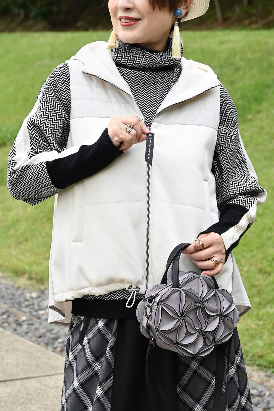 美タックフレア！カノコポンチ 切り替え中綿ベスト