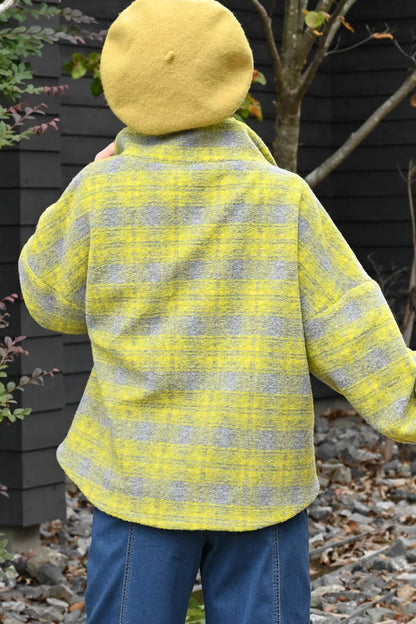 ゆったり着られる主役級アウター！ウール混ビッグチェックジャケット