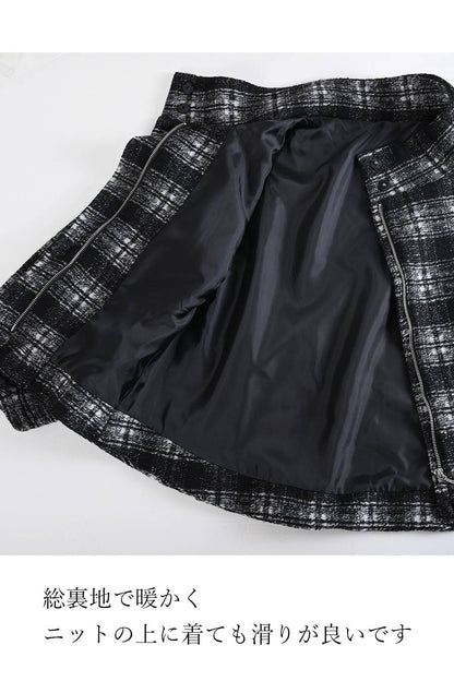 ゆったり着られる主役級アウター！ウール混ビッグチェックジャケット