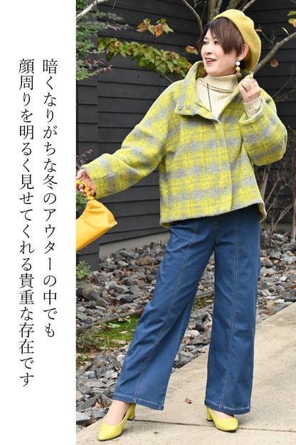 ゆったり着られる主役級アウター！ウール混ビッグチェックジャケット